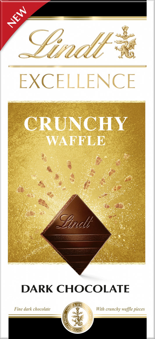 Lindt Excellence Dark Crunchy Waffle Bar 100G