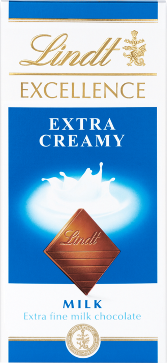 Lindt Excellence Milk Extra Creamy Bar 100G