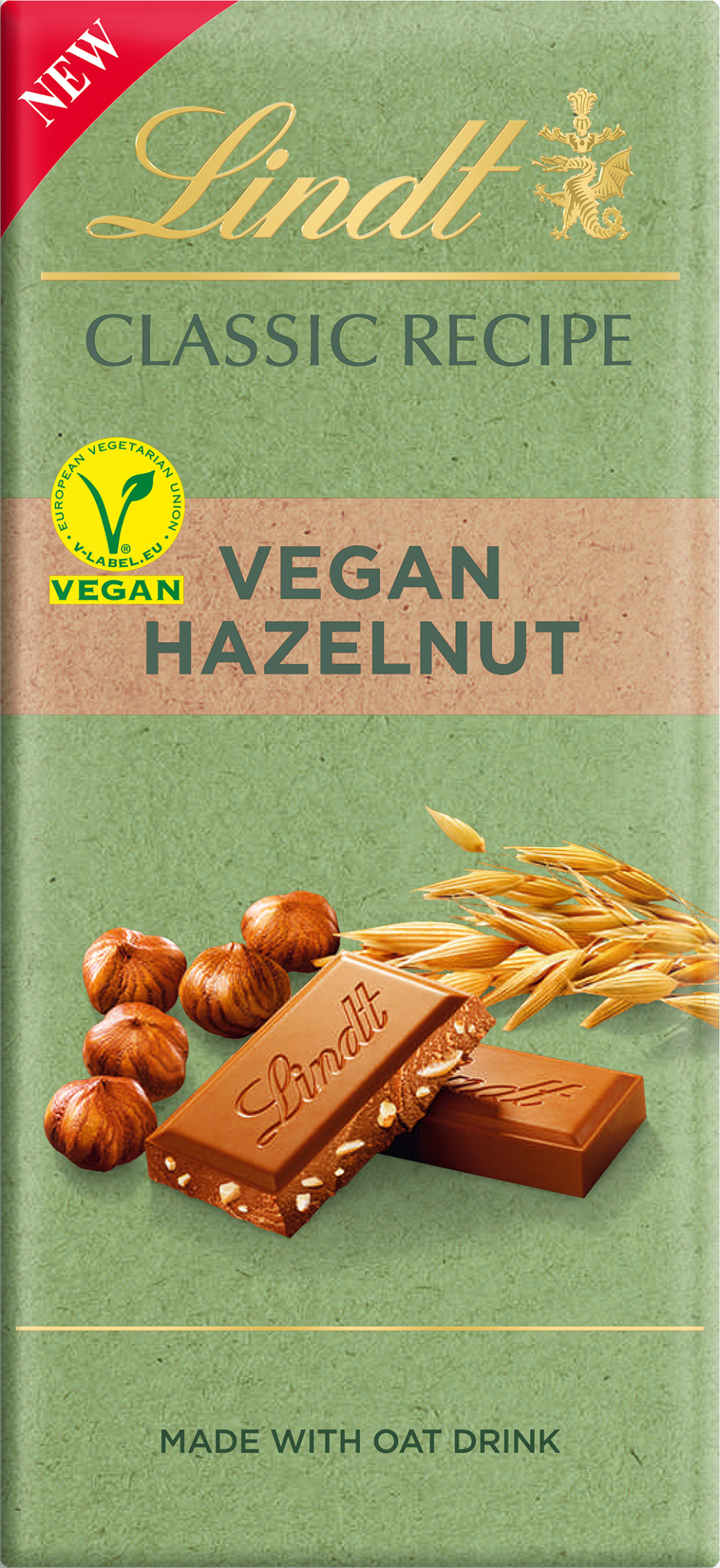 Lindt Classic Recipe Bar - Vegan Hazelnut 100G