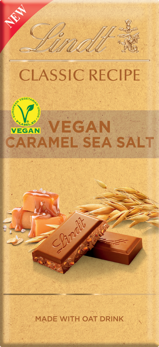 Lindt Classic Recipe Bar - Vegan Caramel Sea Salt 100G