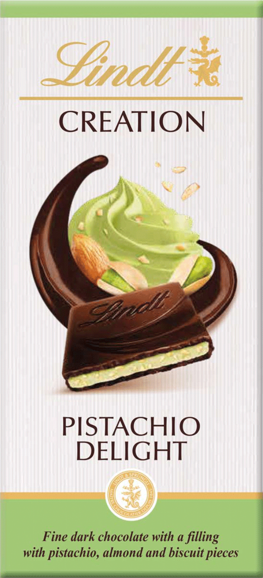 Lindt Creation Bar - Pistachio Delight Dark Chocolate 150G