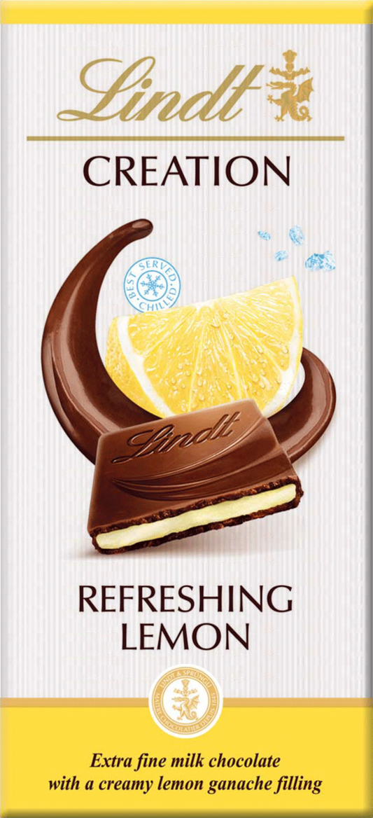 Lindt Creation Bar - Refreshing Lemon Milk Chocolate 150G