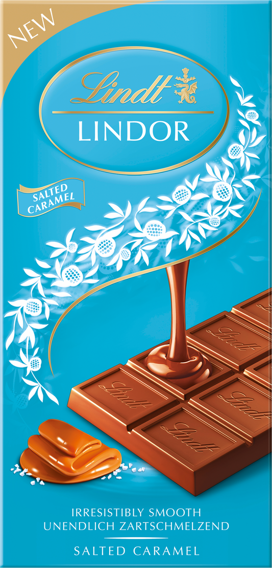 Lindt Lindor Bar Salted Caramel 100G