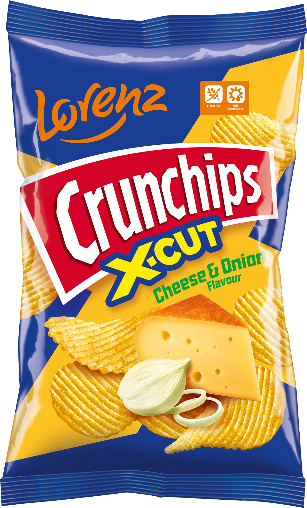 Lorenz Crunchips X-Cut - Cheese & Onion 130G