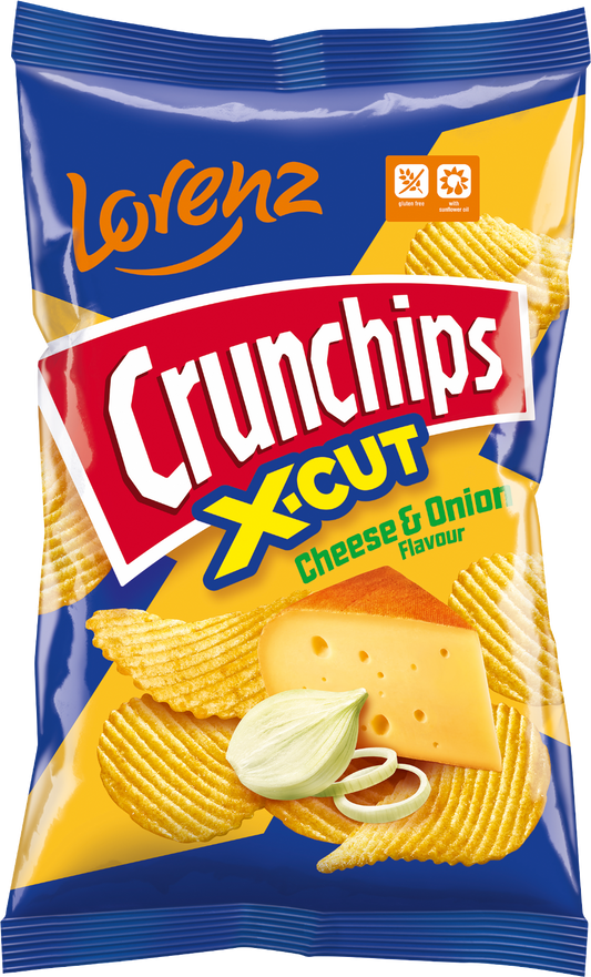 Lorenz Crunchips X-Cut - Cheese & Onion 130G