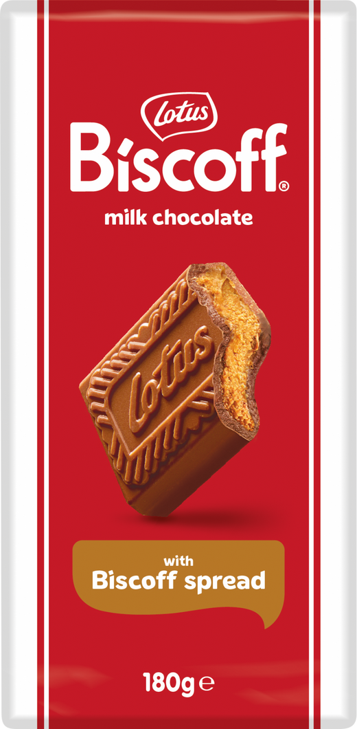 Lotus Milk Chocolate Bar With Biscoff Spread, 180g