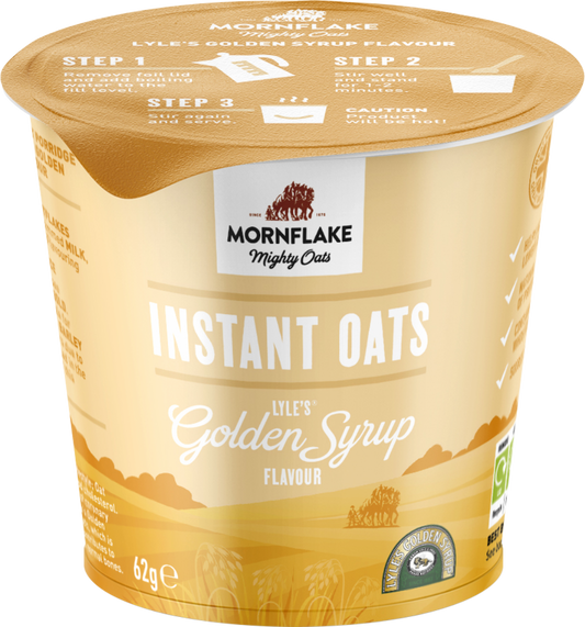 Mornflake Oats 2 Go Porridge Pot - Lyle's Golden Syrup 62G