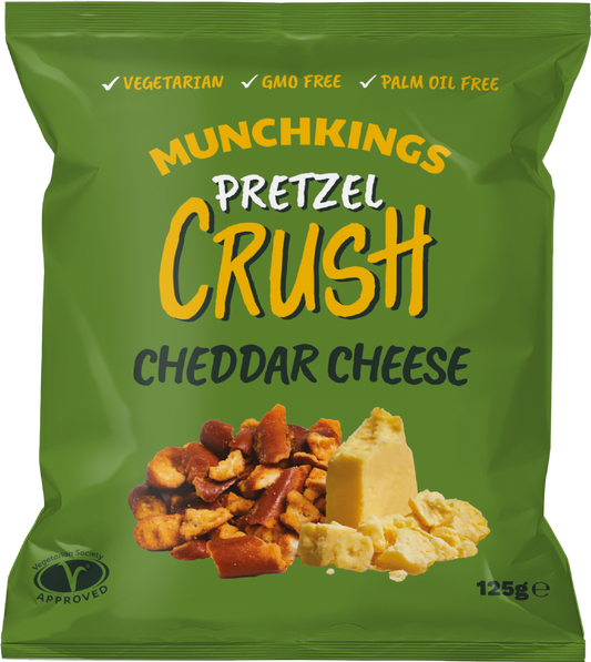 Munchkings Pretzel Crush - Cheddar Cheese, 125g