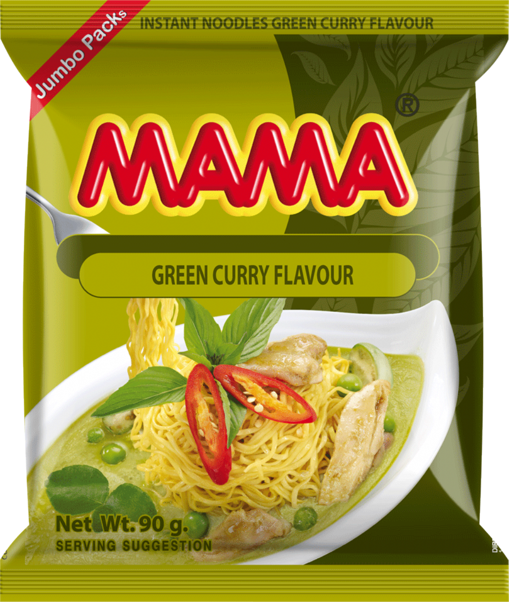 Mama Green Curry Flavour Instant Noodles 90G