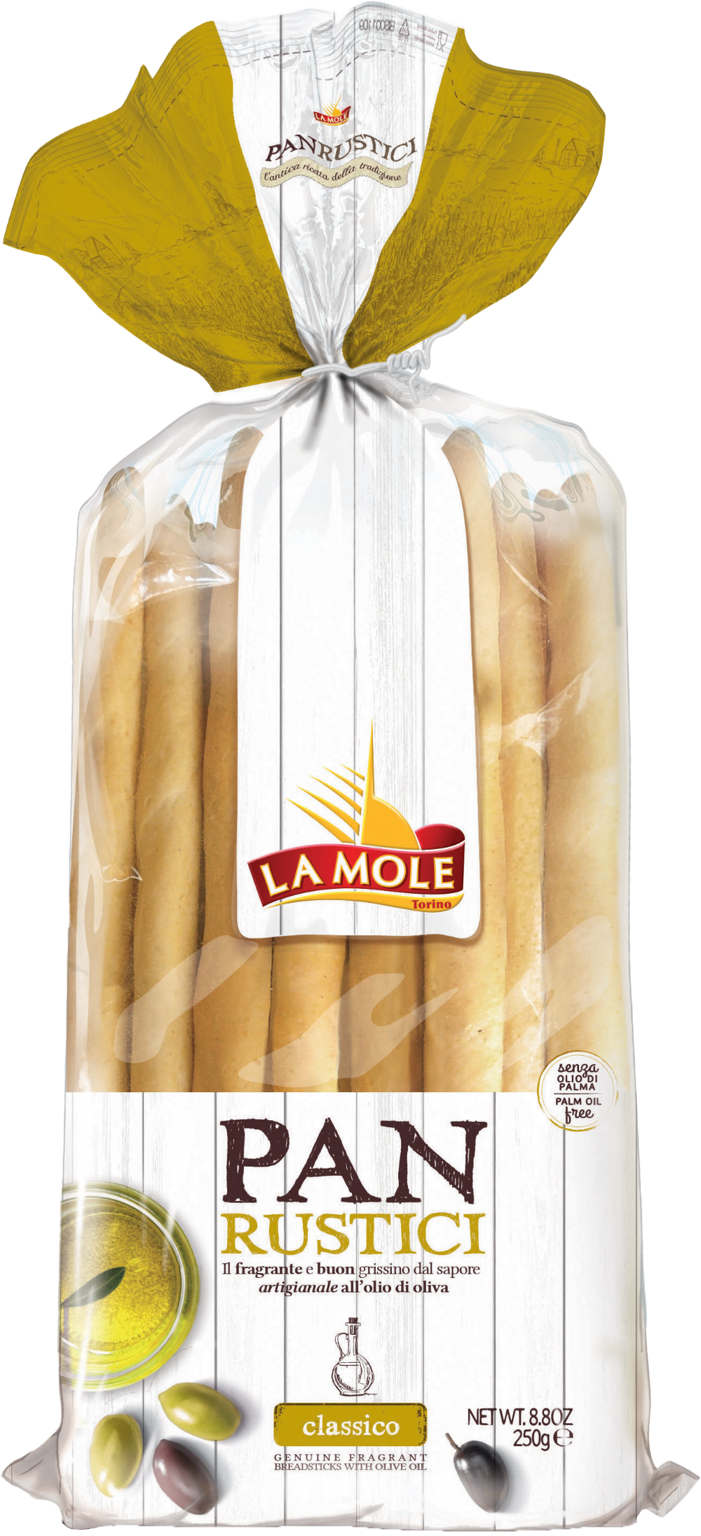 La Mole Panrustici Breadsticks - Olive Oil 250G