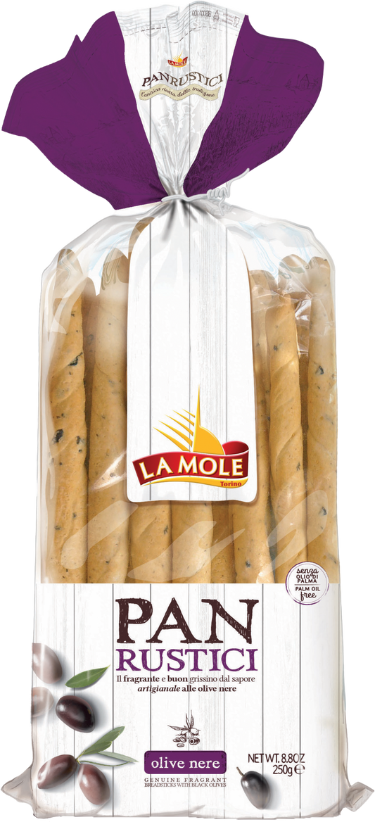 La Mole Panrustici Breadsticks - Olives 250G