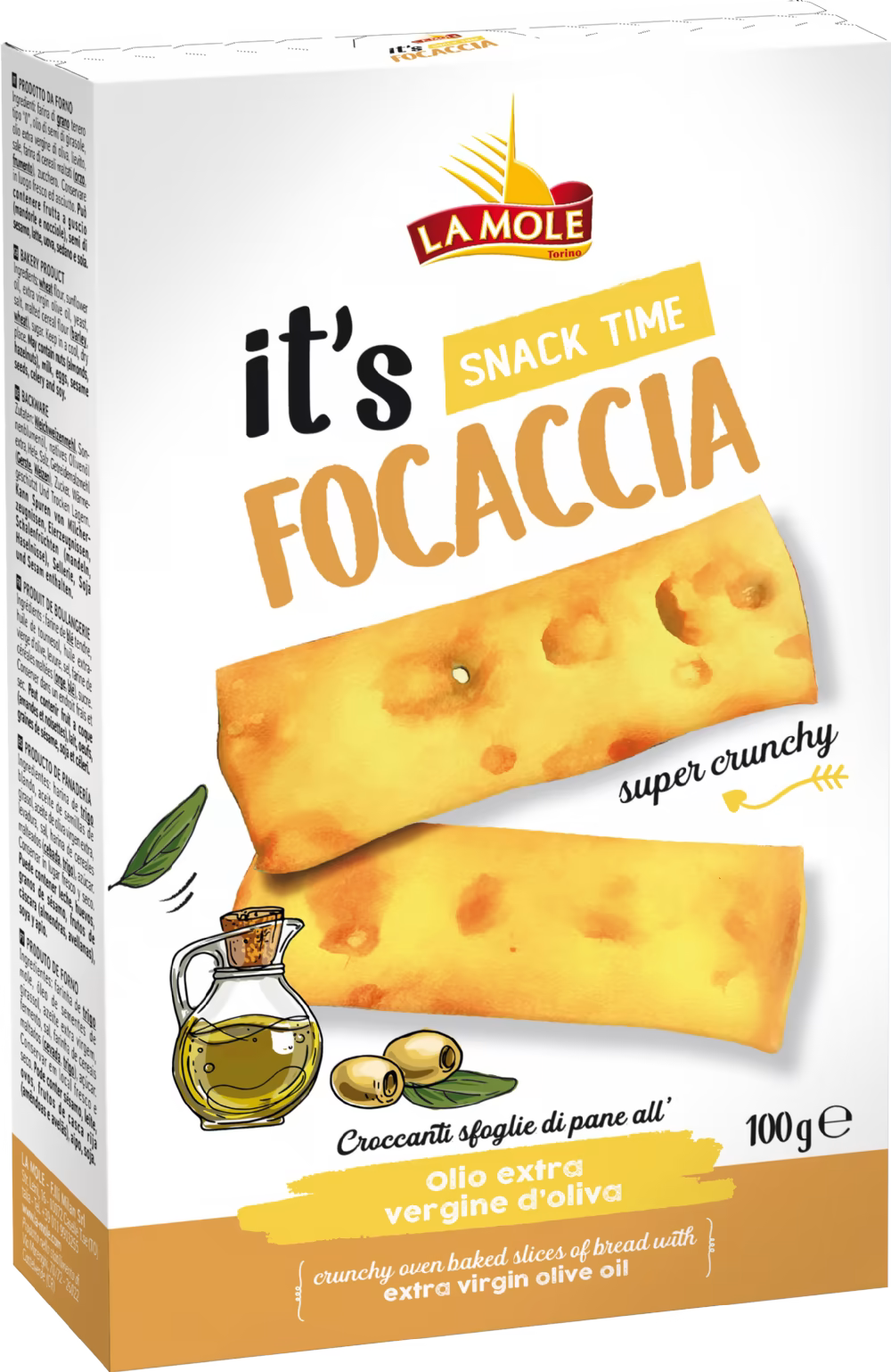 La Mole Focaccia - Extra Virgin Olive Oil 100G