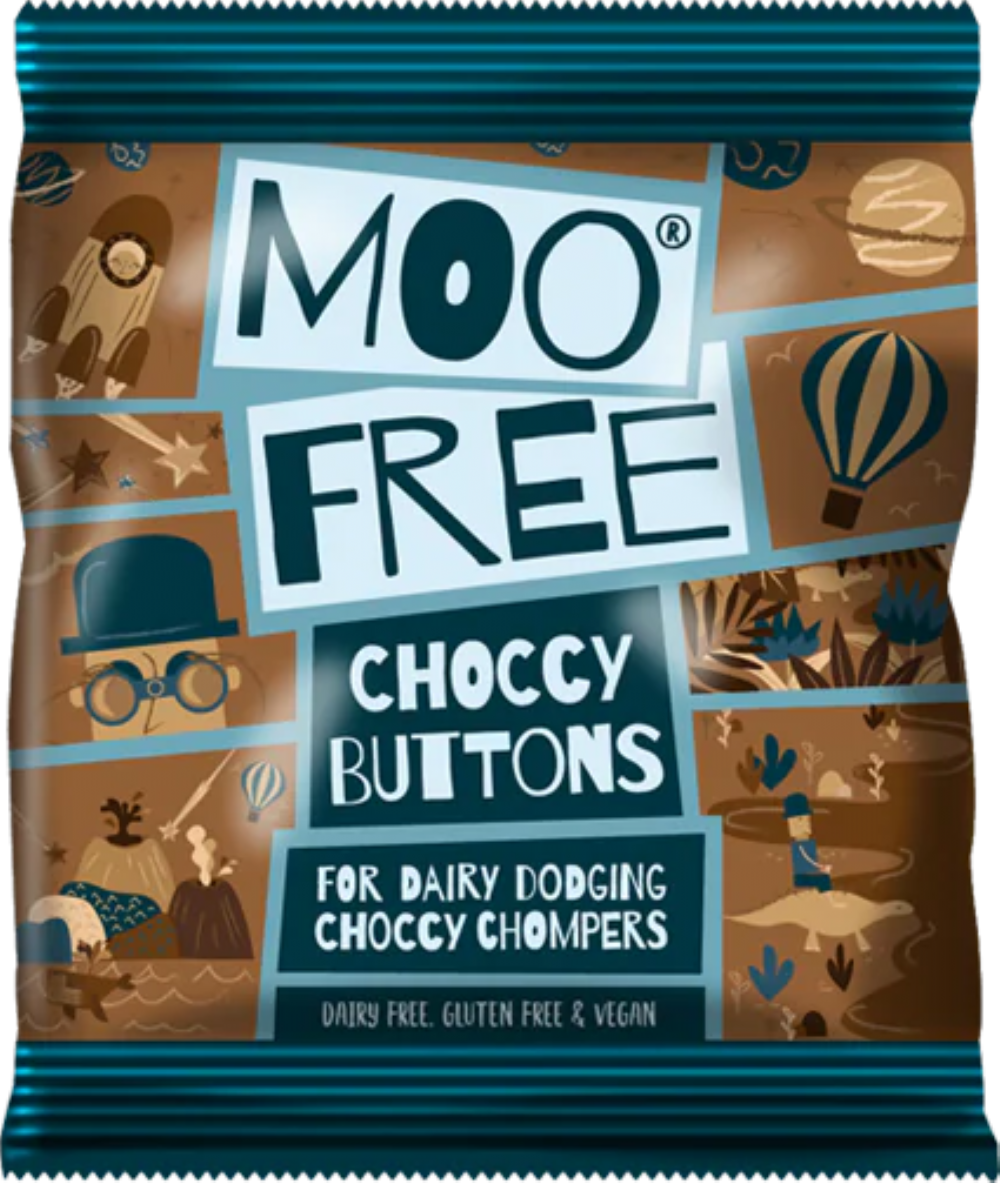 Moo Free Choccy Buttons 25G