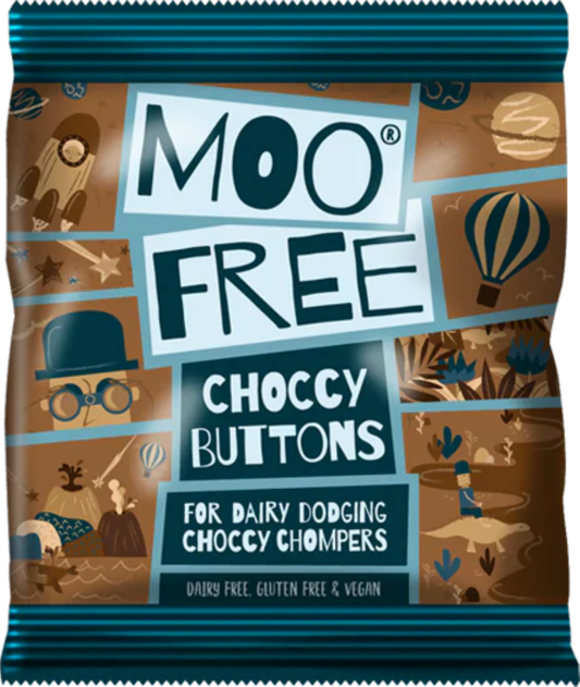 Moo Free Choccy Buttons 25G