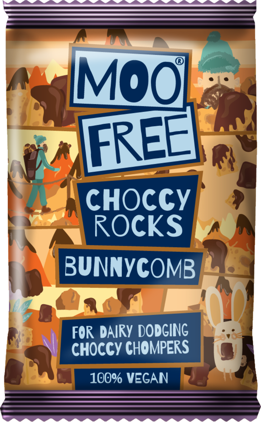 Moo Free Choccy Rocks - Bunnycomb 35G