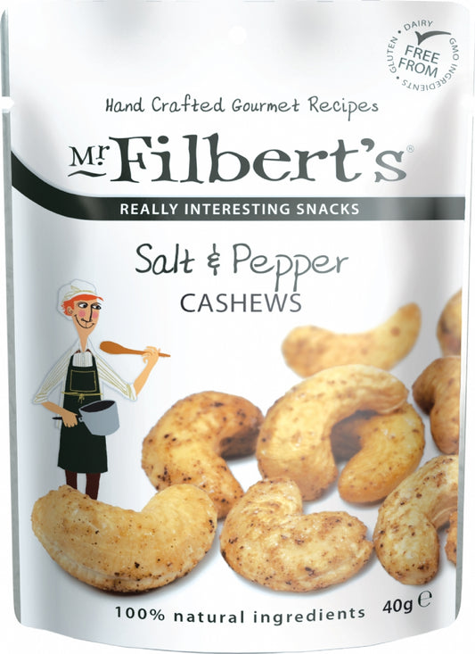 Mr Filbert's Salt & Pepper Cashews 40G