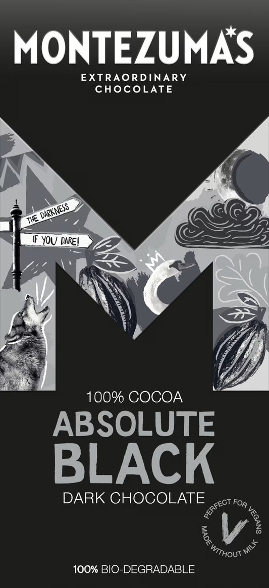 Montezuma's Absolute Black 100% Cocoa Bar 90g