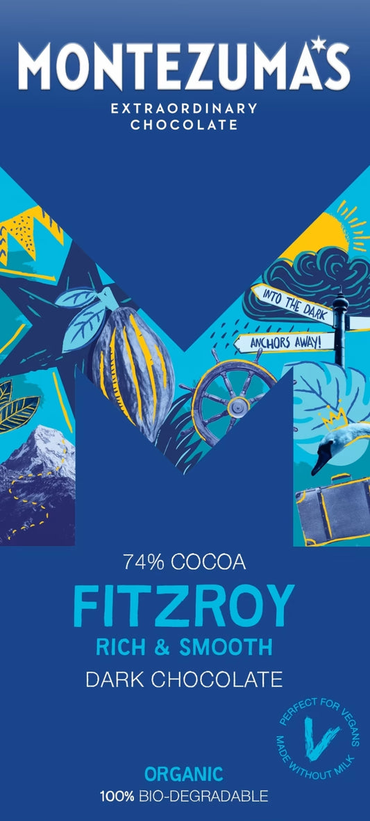 Montezuma's FitzRoy Organic Dark Chocolate Bar 90g