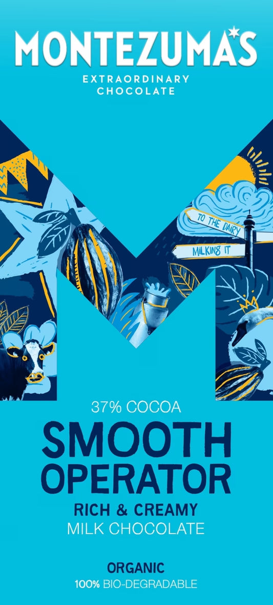 Montezuma's Smooth Operator Organic Milk Chocolate Bar 90g