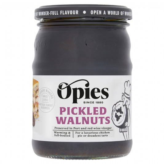 Opies Pickled Walnuts In Port & Red Wine Vinegar 370G