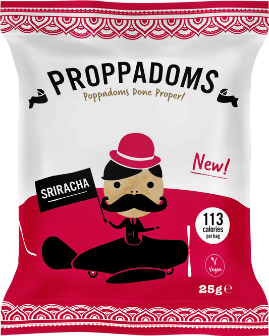Proppadoms Sriracha Flavoured Poppadoms 25G