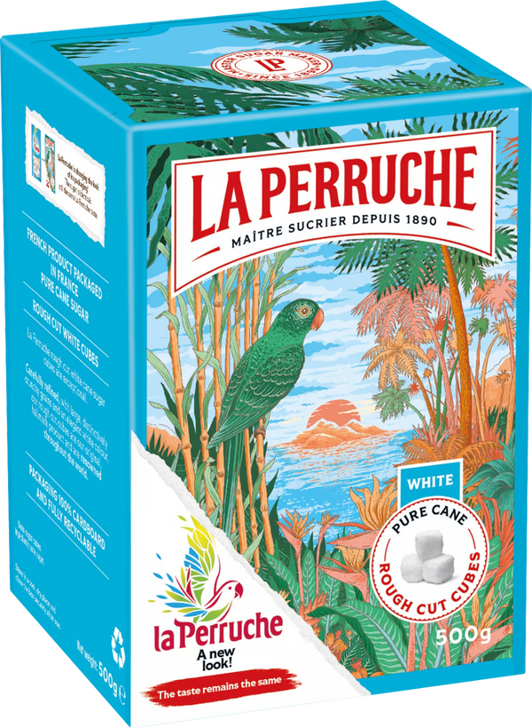 La Perruche Pure Cane Rough Cut Sugar Cubes - White 500G