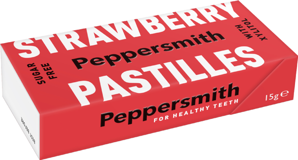 Peppersmith Strawberry Pastilles With Xylitol, 15g
