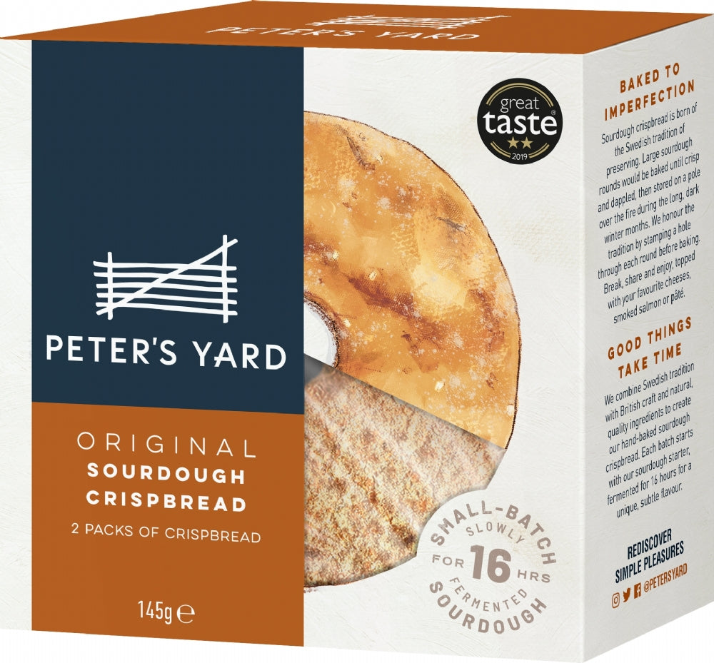 Peter's Yard Original Sourdough Crispbread - Medium With Hole, 145g