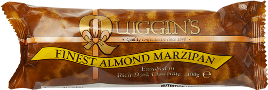 Quiggin's Finest Almond Marzipan In Dark Chocolate 100G