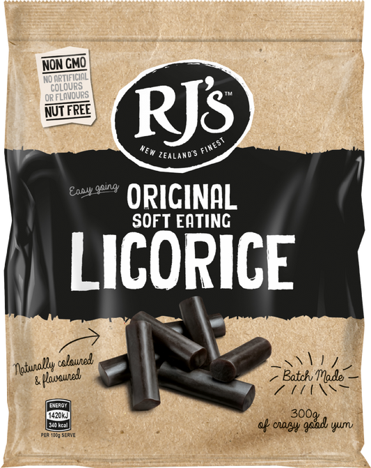 Rj's Licorice Original Soft Eating Licorice - Bag 300G
