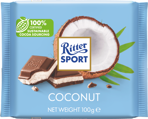 Ritter Sport Coconut Milk Chocolate, 100g
