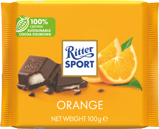 Ritter Sport Orange Dark Chocolate 100g
