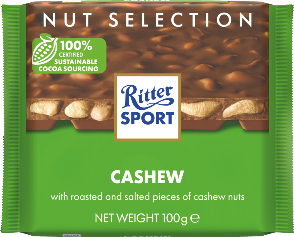 Ritter Sport Cashew Milk Chocolate Bar, 100g
