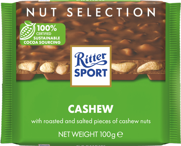 Ritter Sport Cashew Milk Chocolate Bar, 100g
