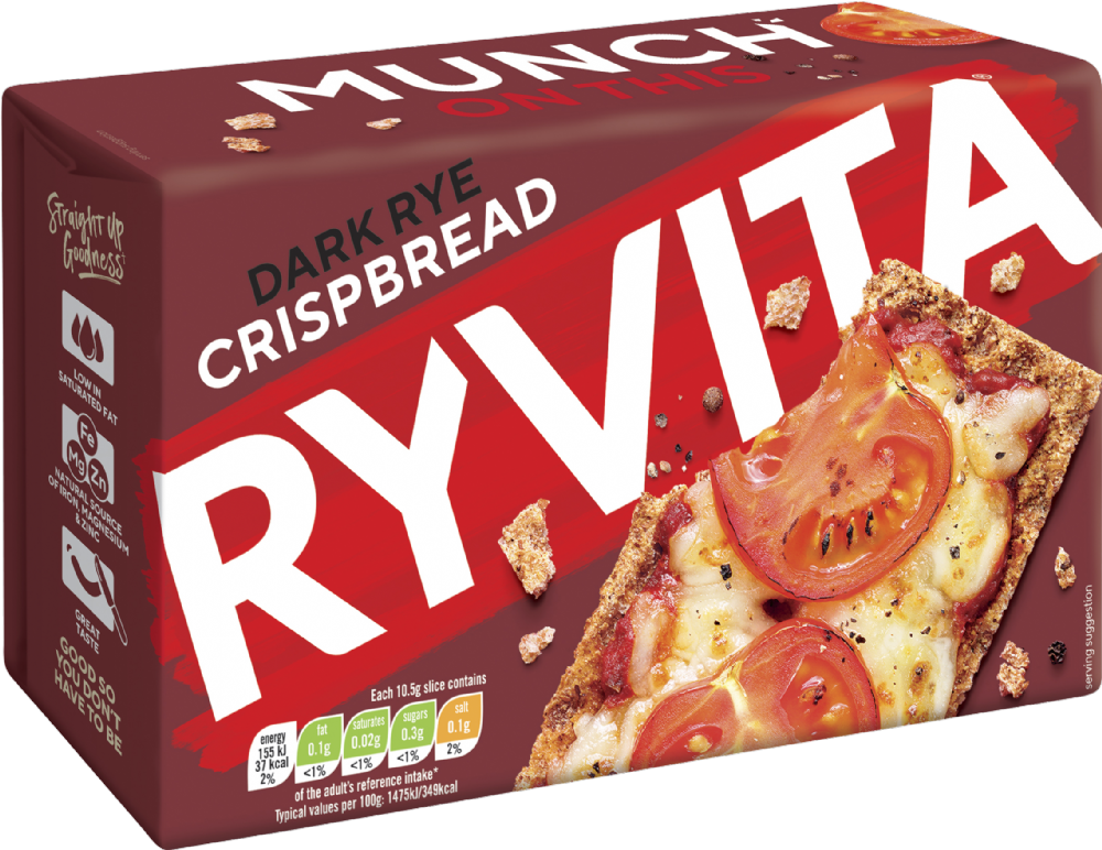 Ryvita Dark Rye Crispbread 250G