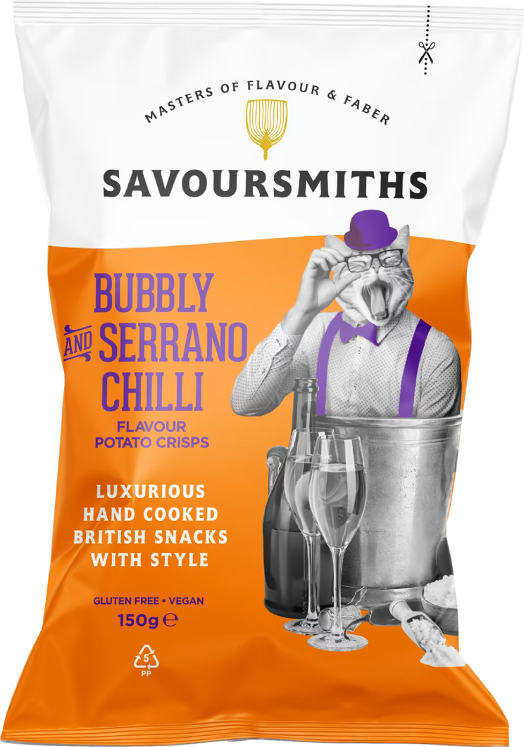 Savoursmiths Bubbly & Serrano Chilli Potato Crisps, 150g