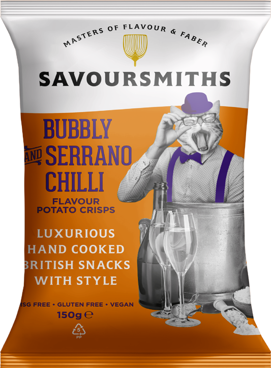 Savoursmiths Bubbly & Serrano Chilli Potato Crisps 150G