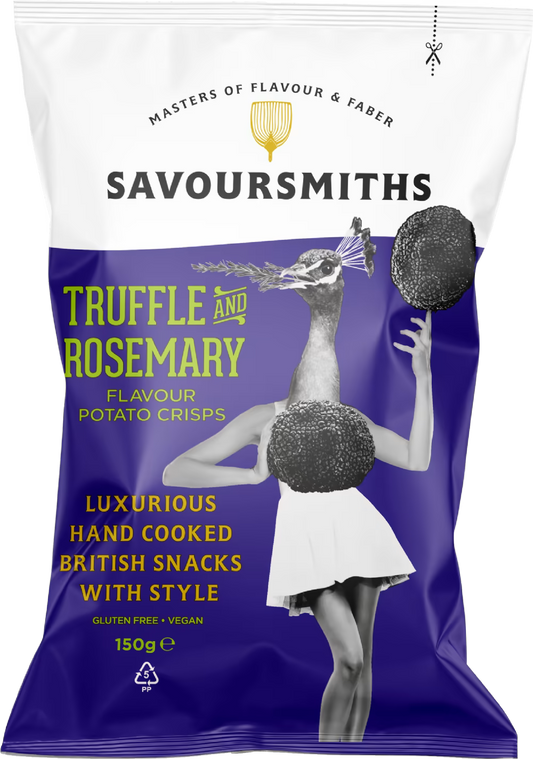 Savoursmiths Truffle and Rosemary Potato Crisps, 150 g