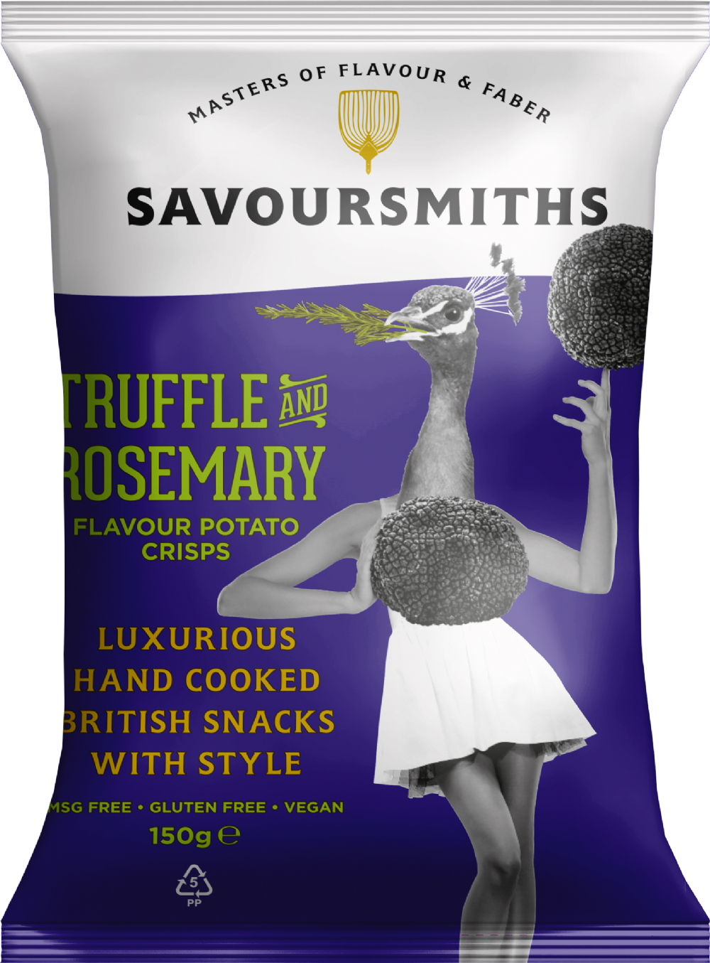 Savoursmiths Truffle & Rosemary Potato Crisps 150G