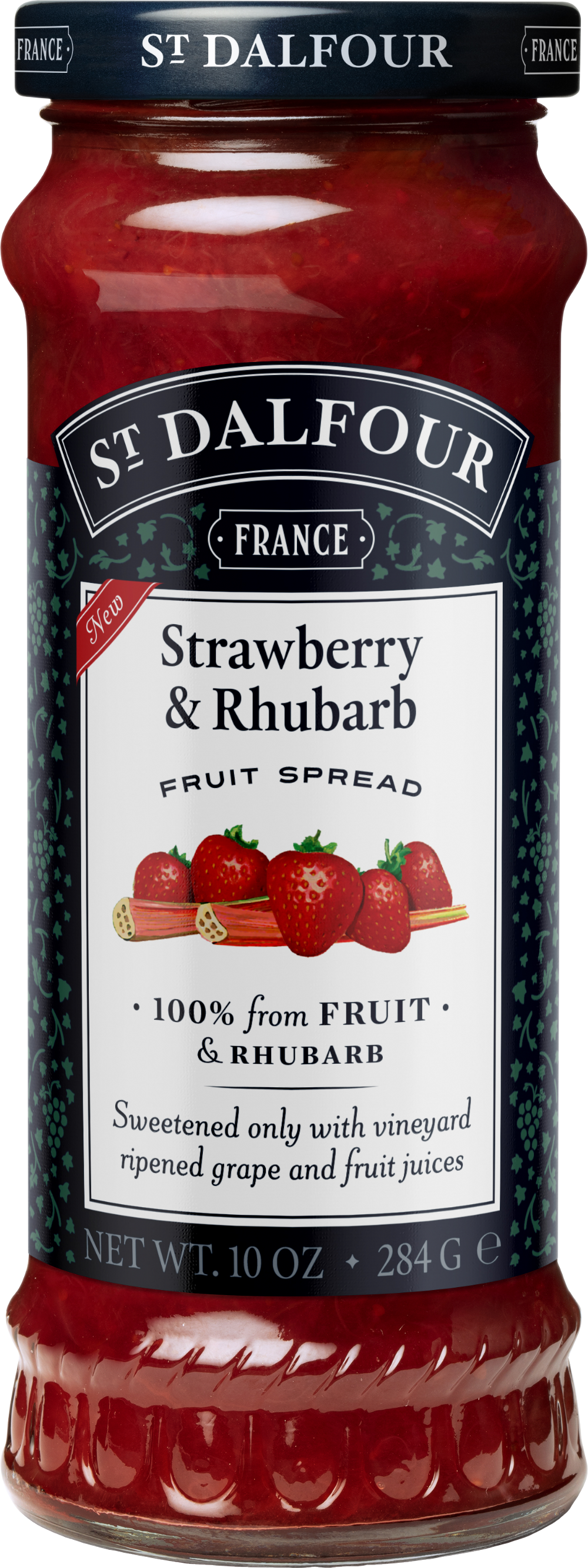 St Dalfour Strawberry & Rhubarb Fruit Spread 284G