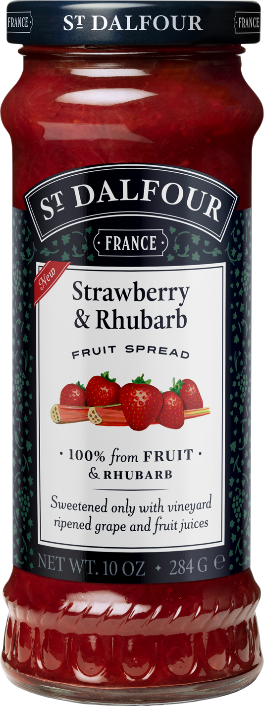 St Dalfour Strawberry & Rhubarb Fruit Spread 284G