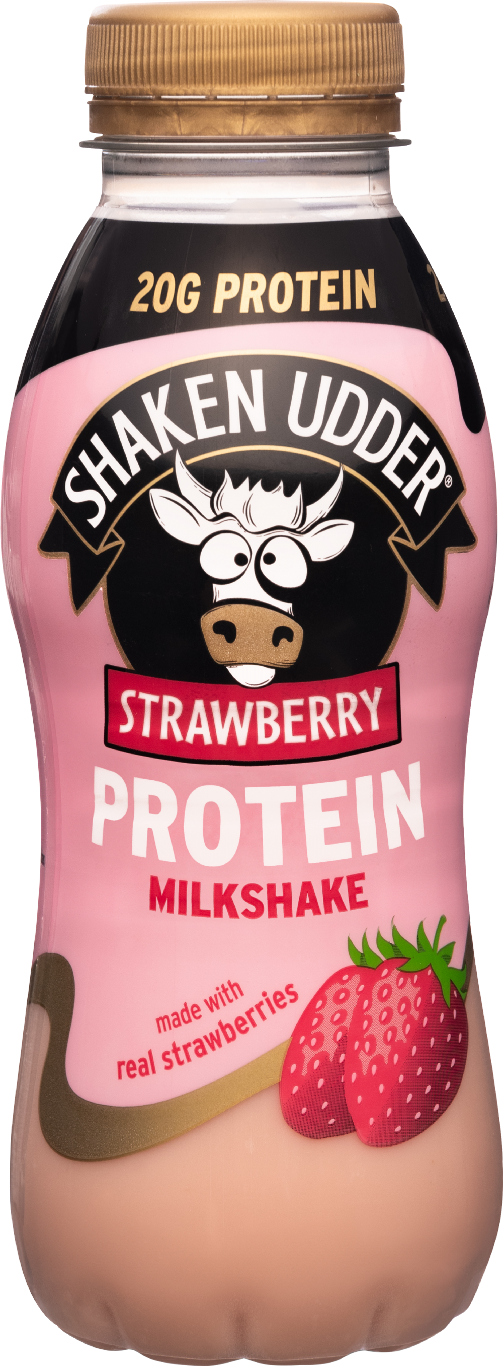 Shaken Udder Strawberry Protein Milkshake - Bottle 330Ml