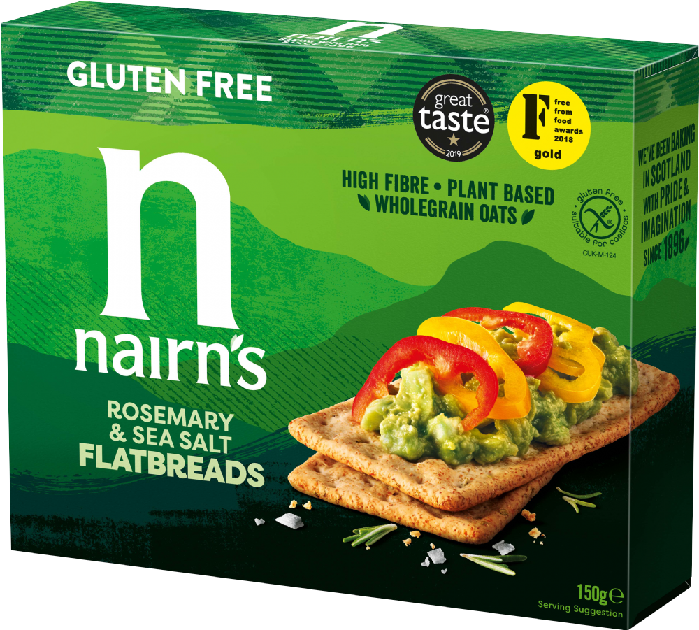 Nairn's Gluten Free Flatbreads - Rosemary & Sea Salt 150G