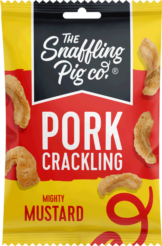 The Snaffling Pig Co. Pork Crackling - Mighty Mustard 40G