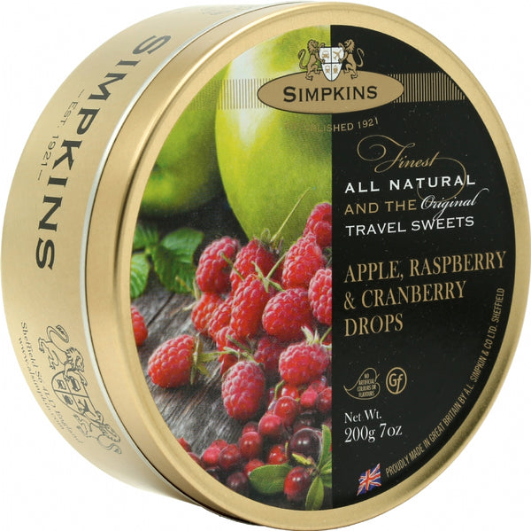 Simpkins Apple, Raspberry & Cranberry Travel Sweets, 200g