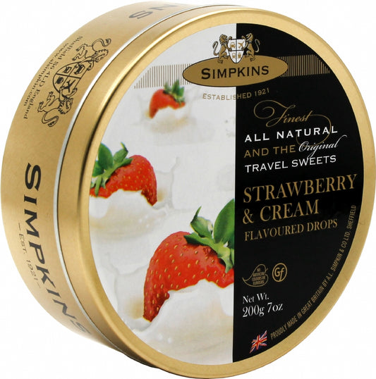 Simpkins Travel Sweets - Strawberry & Cream 200G