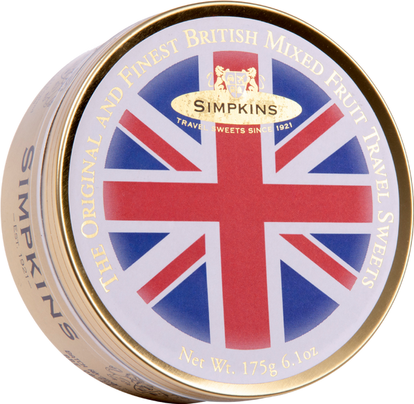 Simpkins Mixed Fruit Drops Union Jack Tin, 175g