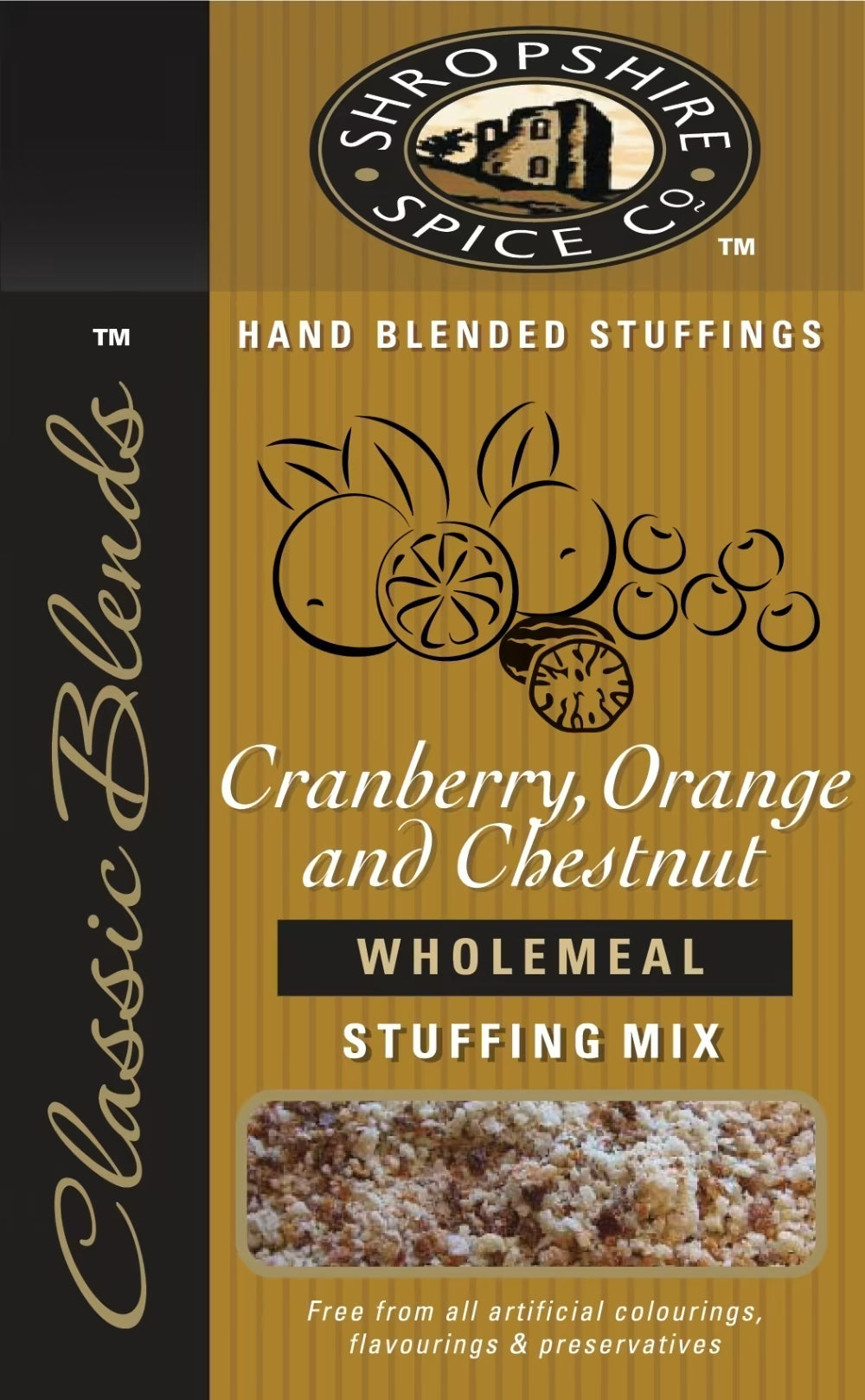 Shropshire Spice Co. Cranberry, Orange & Chestnut Stuffing Mix, 150g