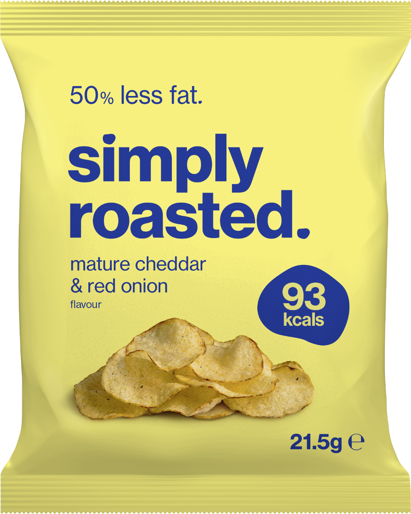 Simply Roasted Mature Cheddar & Red Onion Crisps, 21.5g
