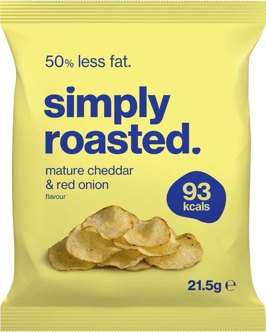 Simply Roasted Mature Cheddar & Red Onion Crisps 21.5G